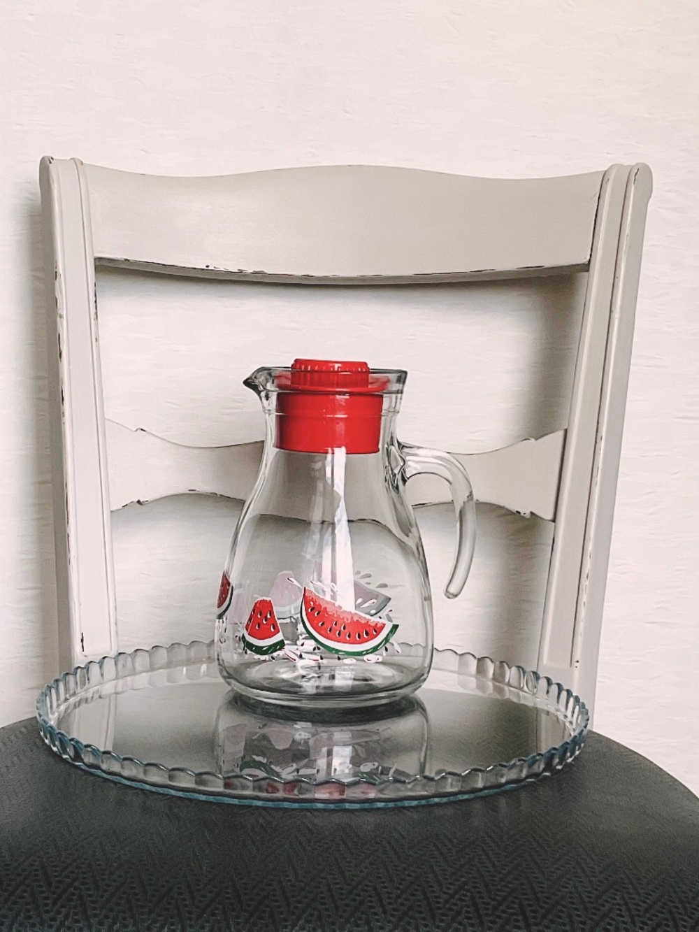 Cerve Vintage Serving Pitcher Sliced Watermelon Decoration w/ Lid Made in 🇮🇹